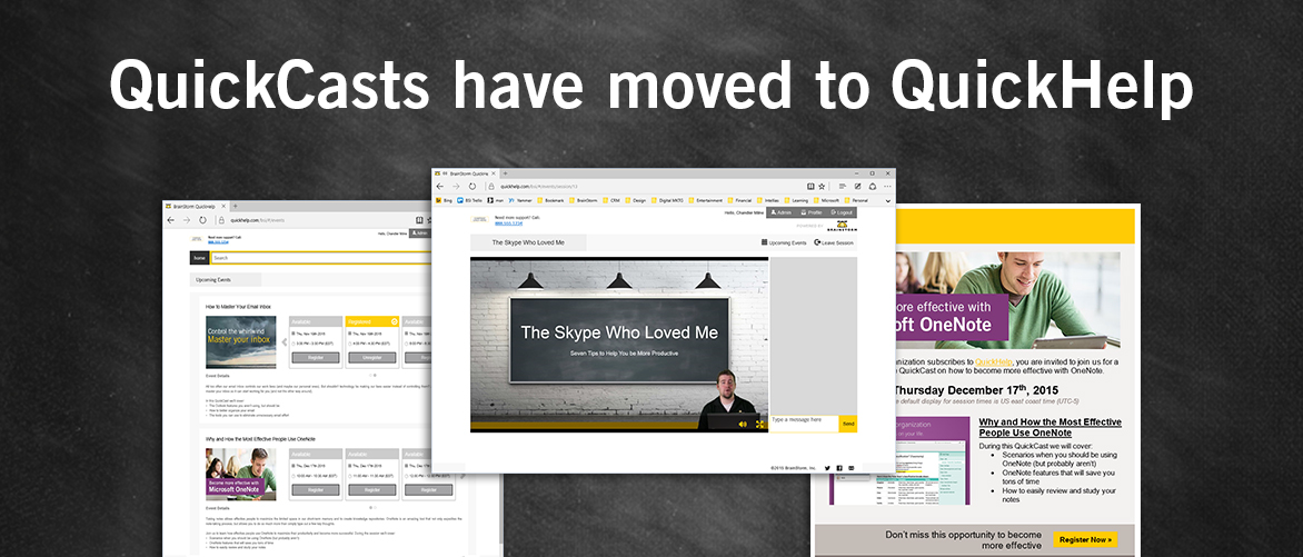 QuickCasts have moved to QuickHelp