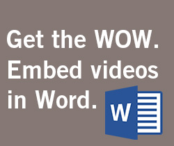 Embed Online Videos in Microsoft Word